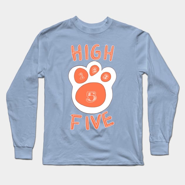 High Five Paw - Onesies for Babies - Onesie Design Long Sleeve T-Shirt by Onyi